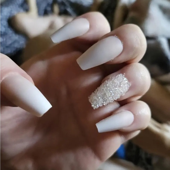 Matte Full Cover Ballet False Nails For Women - Picture 3 of 7